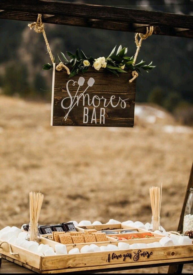 Smores Bar Wedding Smores Bar Large Wedding Dessert Station Etsy