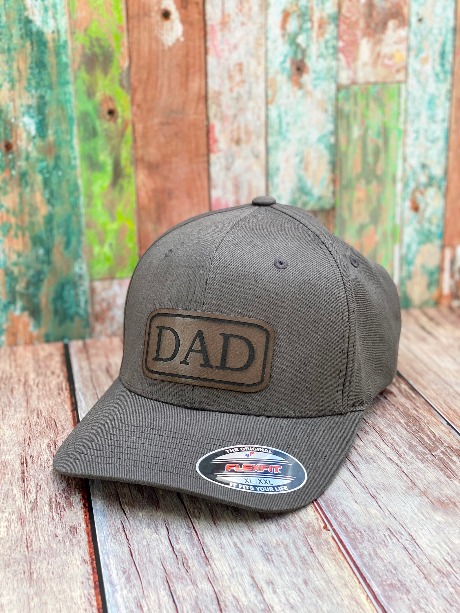 Dad Hat, Fathers Day Hat, Dad Hat, Leather Patch Hat, Fitted Baseball
