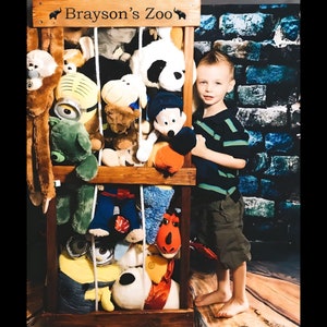 Stuffed Animal Zoo, Stuffed Animal Storage, Stuffy Toy Storage, Stuffed Animal Holder, Personalized Animal Zoo, Custom Plush Toy Holder