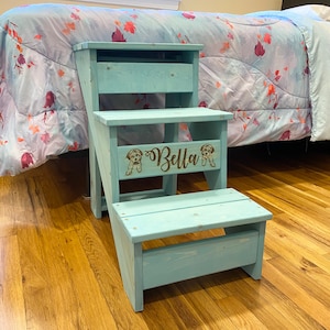 Pet Stairs, Dog Steps, Personalized Pet Stairs, Dog Stairs, Customized Dog Steps, Step Stool for Pet, Dog Ramp, Wooden Pet Stairs, Cat Steps
