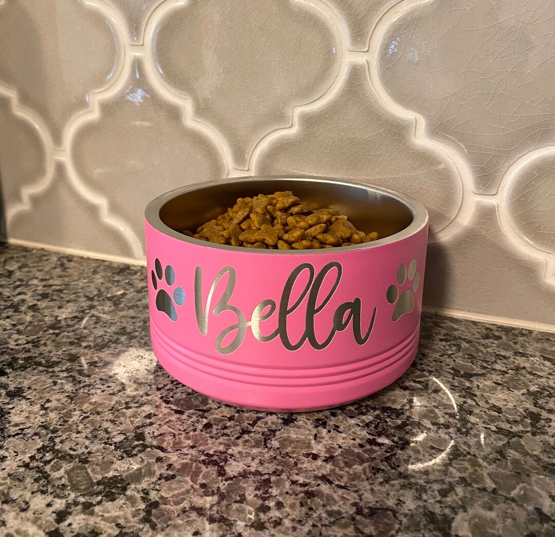 Custom Dog Dish, Engraved Dog Bowl, Insulated Stainless Steel Dog Bowls