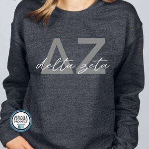 DELTA ZETA Sweatshirt, Sorority Merch, Delta Zeta Merch, Sorority Sweatshirt, Greek Life Merch, Delta Zeta Bid Day Gift