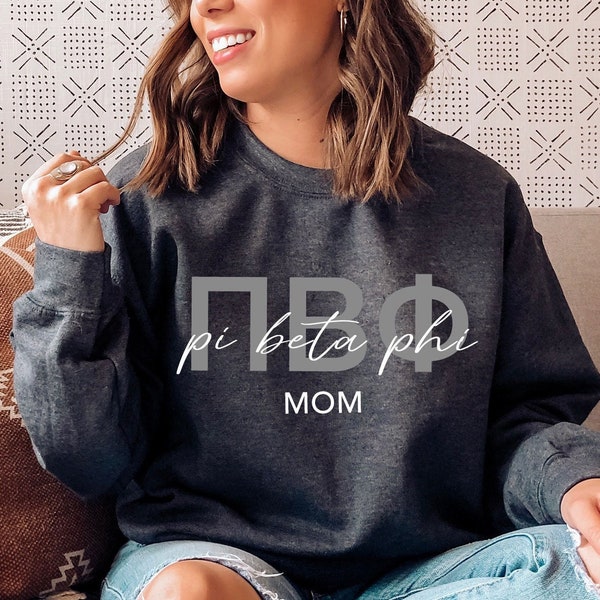 Pi Beta Phi Mom Sorority Lightweight Sweatshirt - Sorority Mom Sweatshirt - Pi Beta Phi Sweatshirt - Sorority Pullover - Sorority Crewneck