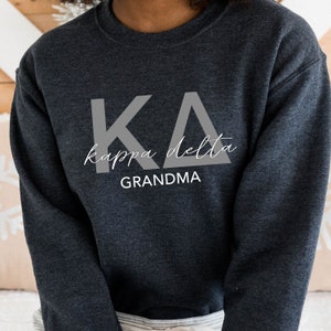 Official KAPPA DELTA Grandma Lightweight Sweatshirt, Sorority Merch, Kappa Delta Merch, Sorority Grandma Sweatshirt Greek Life Merch