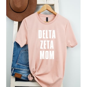 Delta Zeta Mom T-Shirt: Sorority Greek Letter Shirt, Officially Licensed