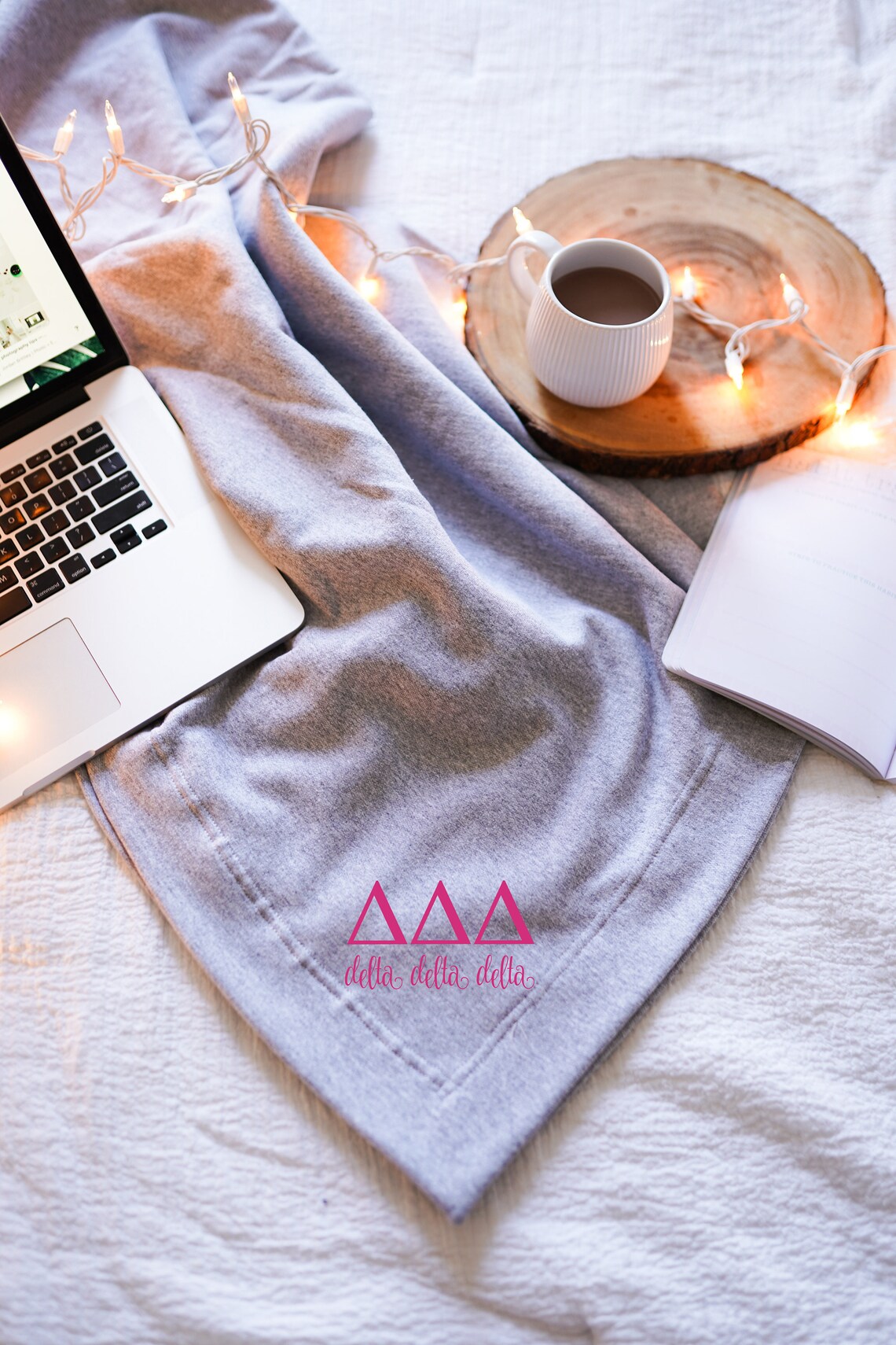 Tri Delta Blanket Sorority Blanket Delta Delta Delta Gift Etsy