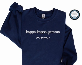 Kappa Kappa Gamma Mom Embroidered Sweatshirt, Sorority Merch, Kappa Kappa Gamma Merch, Sorority Mom Sweatshirt, KKG Sweatshirt, KKG Merch