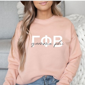 Gamma Phi Beta Lightweight Sorority Sweatshirt - Gamma Phi Beta Sweatshirt - Gamma Phi Beta Merch - Sorority Merch - Sorority Sweatshirt