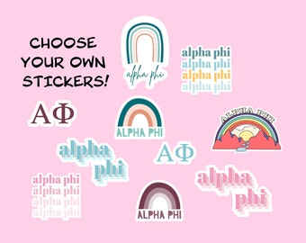 Official ALPHA PHI Sorority Sticker Pack
