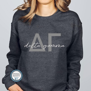 Delta Gamma Sweatshirt: Sorority Crewneck, Cotton-Poly Blend