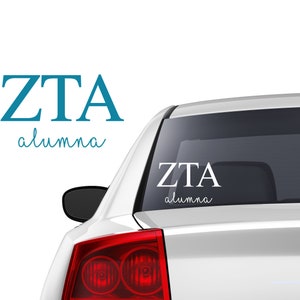 Official ZETA TAU ALPHA Alumna Car Decal