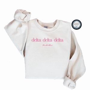Official DELTA DELTA DELTA Mom Embroidered Sweatshirt