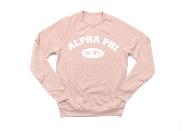 Alpha Phi Mom Sorority Felpa Leggera - Alpha Phi Felpa - Alpha Phi Merch - Alpha Phi Mom - Alpha Phi Girocollo - Alpha Phi Gift