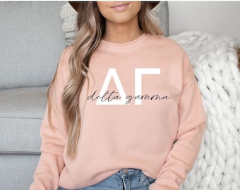 Delta Gamma Sorority Lightweight Sweatshirt - Sorority Sweatshirt - Delta Gamma Sweatshirt - Sorority Pullover - Sorority Crewneck - DeeGee