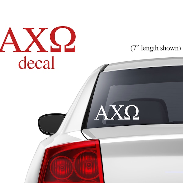 Alpha Chi Omega Decal - Sorority Decal - Sorority Car Sticker - Sorority Laptop Sticker - Alpha Chi Omega Sticker- Alpha Chi Omega Car Decal