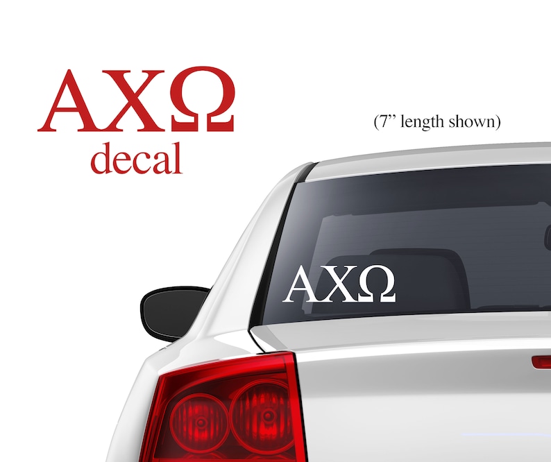 Alpha Chi Omega Decal Sorority Decal Sorority Car Sticker Etsy