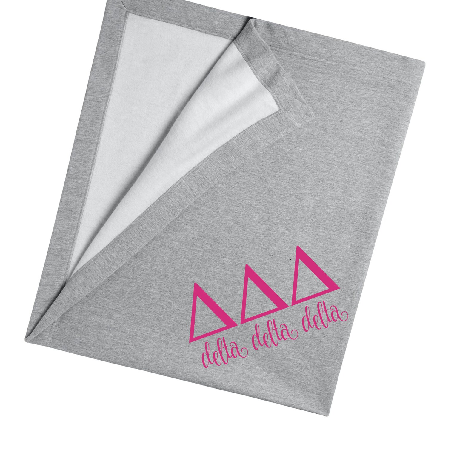 Tri Delta Blanket Sorority Blanket Delta Delta Delta Gift Etsy