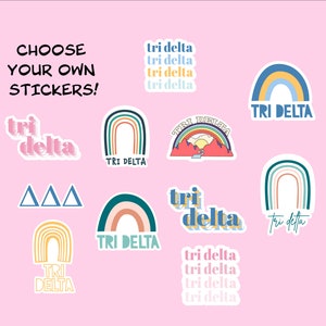 Official TRI DELTA Sorority Sticker Pack