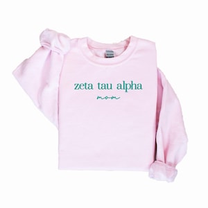 Official ZETA TAU ALPHA Mom Embroidered Sweatshirt