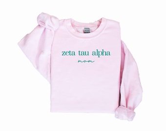 Official ZETA TAU ALPHA Mom Embroidered Sweatshirt