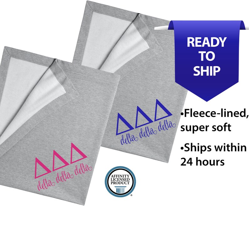 Tri Delta Blanket Sorority Blanket Delta Delta Delta Gift Etsy