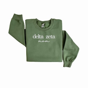 Official DELTA ZETA Mom Embroidered Sweatshirt, Sorority Merch, Delta Zeta Merch, Sorority Mom Sweatshirt, Delta Zeta Sweatshirt
