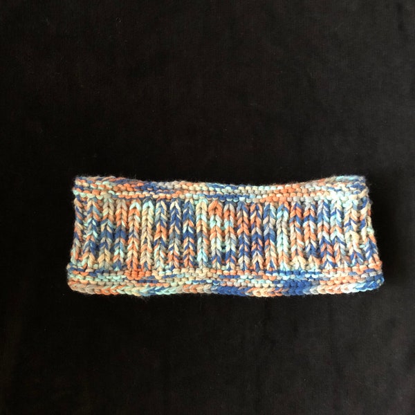 Cowl (Large), Blue, orange, aqua