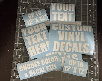 Custom Text Vinyl Decal Sticker