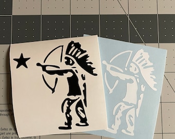 Tootsie Pop Shooting Star Indian Vinyl Decal Sticker