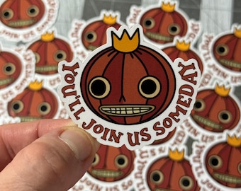 Pegatina de pared Enoch Over the Garden: Te unirás a nosotros algún día. Pegatina troquelada del festival de la cosecha OTGW.
