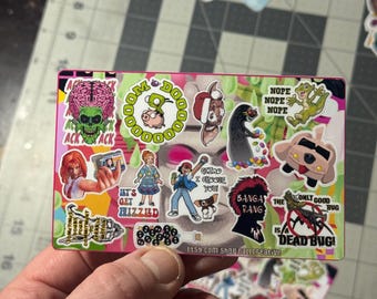 90s Sticker Sheet Nostalgic Pop Culture Mini Stickers Vinyl Die Cut Sheet Laptop Water Bottle Planner Gift