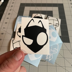 Invader Zim Vinyl Decal: Waterproof Alien Car/Laptop Sticker