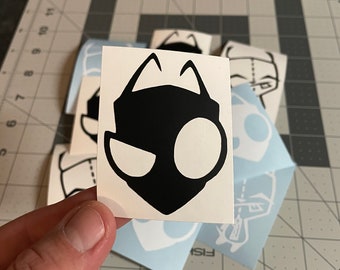 Invader Zim Vinyl Decal Waterproof Cartoon Alien Robot Sci Fi Nickelodeon Car Laptop Window Sticker