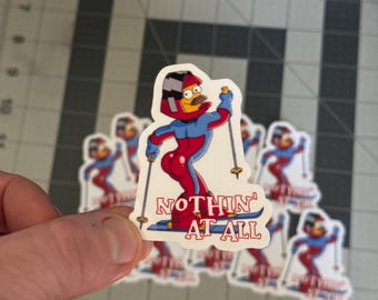 Stupid Sexy Flanders Meme Sticker Simpsons Parody Nothing At All Funny Retro Cartoon Decal