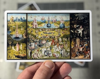 Garden of Earthly Delights Sticker Hieronymus Bosch Art Sticker Dark Academia Surreal Renaissance Art Waterproof Decal