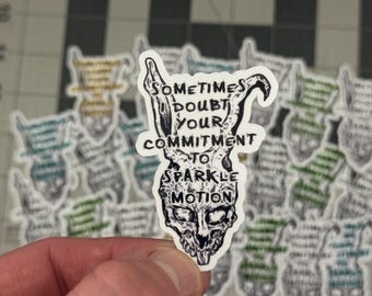 Donnie Darko Sparkle Motion Sticker: Frank the Bunny Vinyl Die Cut