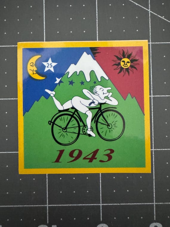 Albert Hofmann Bicycle Day Die Cut Sticker Psychedelic Art Trippy
