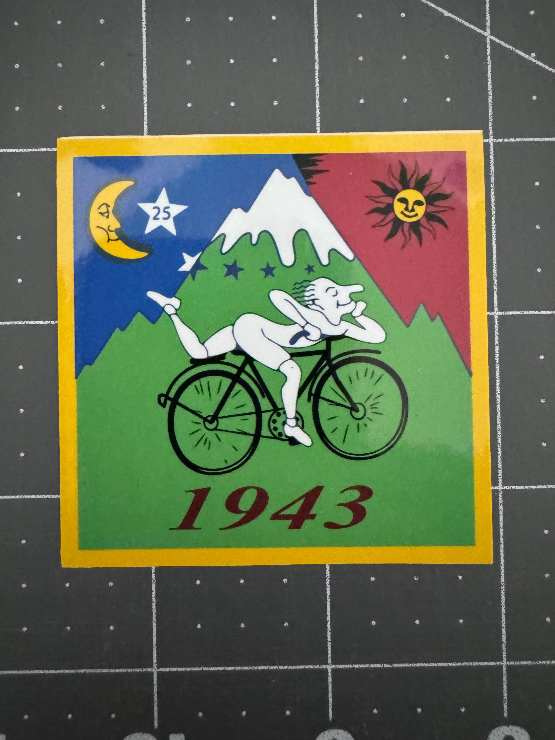 Albert Hofmann Bicycle Day Die Cut Sticker Psychedelic Art Trippy