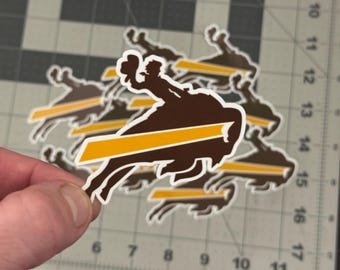 Buffalo Bills Wyoming Cowboys Bison Sticker UW Football Fan Crossover Water Bottle Laptop Decal