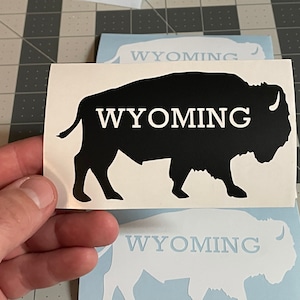 Wyoming Bison Buffalo Vinyl Decal Sticker