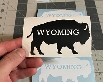 Wyoming Bison Buffalo Vinyl Decal Sticker