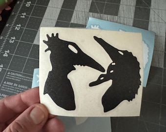 Beetlejuice Adam & Barbara Vinyl Decal: Spooky Maitland Couple Sticker