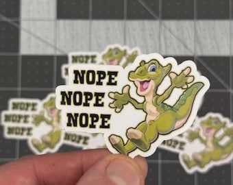 Ducky Nope Nope Nope Vinyl Sticker Land Before Time Cartoon Dinosaur Die Cut Waterproof Car Laptop Decor
