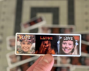 Live Laugh Love Horror Movie Sticker Midsommar The Witch Pearl Vinyl Die Cut Waterproof Laptop Car Water Bottle