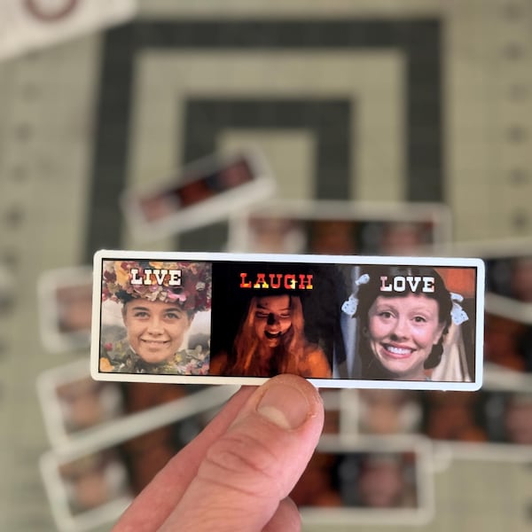 Live Laugh Love Horror Movie Sticker Midsommar The Witch Pearl Vinyl Die Cut Waterproof Laptop Car Water Bottle