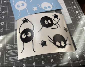 Soot Sprite Spirited Away Vinyl Decal Susuwatari Studio Ghibli Cute Anime Spirit Durable Car Laptop Sticker