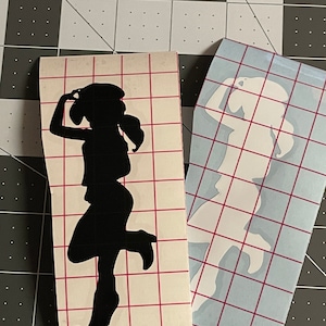 Leaning Cowgirl Vinyl Decal Sticker