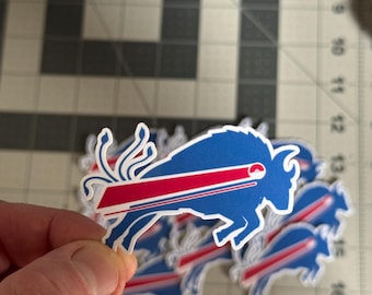 Tauros Pokemon Buffalo Bills Football Bison Sticker Pokeball Mashup Vinyl Die Cut Waterproof Laptop Water Bottle