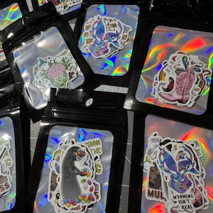 Mini Sticker Pack 10pcs, Mystery Sticker Bundle, Random Die Cut Stickers, Funny Waterproof Stickers, Surprise Pack Gift, Free Shipping