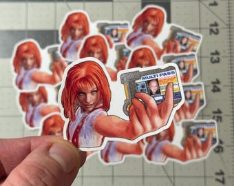 Fifth Element Leeloo Dallas Multipass Sticker Cult Movie Quote Vinyl Die Cut Waterproof Laptop Car Water Bottle